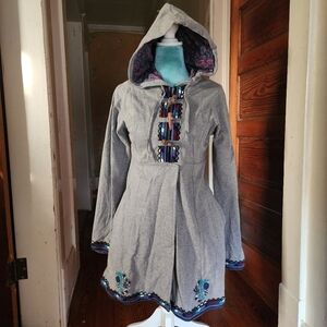 Free People Embroidered Frock Coat